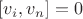 $[v_i,v_n]=0$