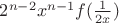 $2^{n-2}x^{n-1}f(\frac{1}{2x})$