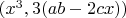 $(x^3,  3(ab-2cx))$