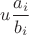 $u\dfrac{a_i}{b_i}$
