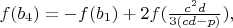 $f(b_4)=-f(b_1)+2f(\frac{c^2d}{3(cd-p)}),$