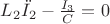 $L_{2}\ddot{I_{2}}-\frac{I_{3}}{C}=0$
