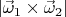 $\left| {\vec \omega _1  \times \vec \omega _2 } \right|$