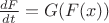 $\frac{dF}{dt}=G(F(x))$