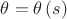 $\theta  = \theta \left( s \right)$