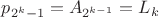 $p_{2^k-1}=A_{2^{k-1}}=L_k$