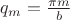 $q_m=\frac{\pi m}{b}$