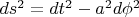 $ds^2=dt^2-a^2d\phi^2$