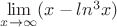 $\lim\limits_{x\to \infty} (x-ln^3 x)$