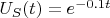 $U_S(t)=e^{-0.1t}$