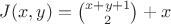 $J(x,y)=\binom{x+y+1}{2}+x$