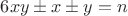 $6xy\pm x\pm y=n$