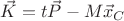 $\vec{K}=t\vec{P}-M\vec{x}_C$