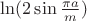 $\ln(2\sin\frac{\pi a}m)$
