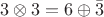 $$3\otimes 3=6\oplus\bar{3}$$ $$3\otimes 3=6\oplus\bar{3}$$