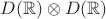 $D(\mathbb R)\otimes D(\mathbb R) $