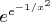 $e^{e^{-1 / x^2}}$