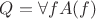 $Q=\forall fA(f)$