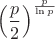 $\left(\dfrac p2\right)^{\frac{p}{\ln p}}$