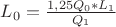 $L_0=\frac{1,25Q_0*L_1}{Q_1}$