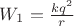 $W_1=\frac{kq^2}{r}$