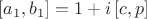$\left[ {a_1 ,b_1 } \right] = 1 + i\left[ {c,p} \right]$