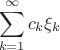 $$\sum_{k=1}^\infty c_k\xi_k$$