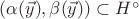 $(\alpha(\vec{y}),\beta(\vec{y}))\subset H^{\circ}$