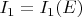 $I_1=I_1(E)$