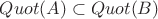 $Quot(A)\subset Quot(B)$