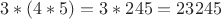 $3*(4*5)=3*245=23245$