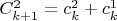$C_{k+1}^2=c^2_k+c^1_k$
