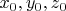 $x_{0}, y_{0}, z_{0}$