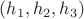 $(h_{1}, h_{2}, h_{3})$ $(h_{1}, h_{2}, h_{3})$