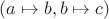 $(a\mapsto b,b\mapsto c)$