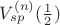 $V_{sp}^{(n)}(\frac{1}{2})$ $V_{sp}^{(n)}(\frac{1}{2})$
