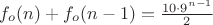 $f_o(n)+f_o(n-1)=\frac{10 \cdot 9^{n-1}}{2}$
