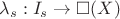 $\lambda_s : I_s \rightarrow \square(X)$