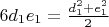 $6d_1e_1=\frac{d_1^2+e_1^2}{2}$