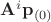 $\mathbf A^i \mathbf p_{(0)}$