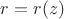 $r=r(z)$
