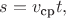 $s=v_\text{ср}t,$
