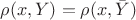$\rho(x,Y)=\rho(x,\bar{Y})$