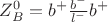 $Z_B^0 = b^+\frac{b^-}{l^-}b^+$