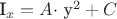 I_x = A $\cdot$ y^2 + C