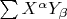 $\sum X^{\alpha} Y_\beta$