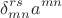 $$\delta_{mn}^{rs} a^{mn}$$