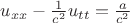 $u_{xx}-\frac 1 {c^2} u_{tt}=\frac a {c^2}
