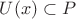 $U(x)\subset P$