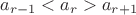 $a_{r-1}<a_r>a_{r+1}$